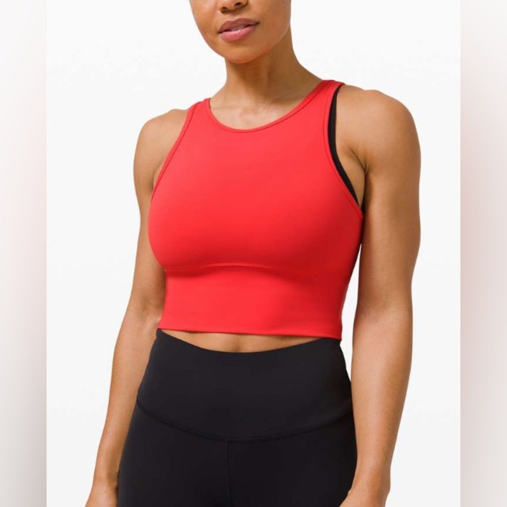 Lululemon Power Pivot‎ Tank Everlux Pink Punch V Neck//High Neck sz6